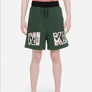 NIKE Sportswear Women's French Terry Shorts In Galactic Jade,black